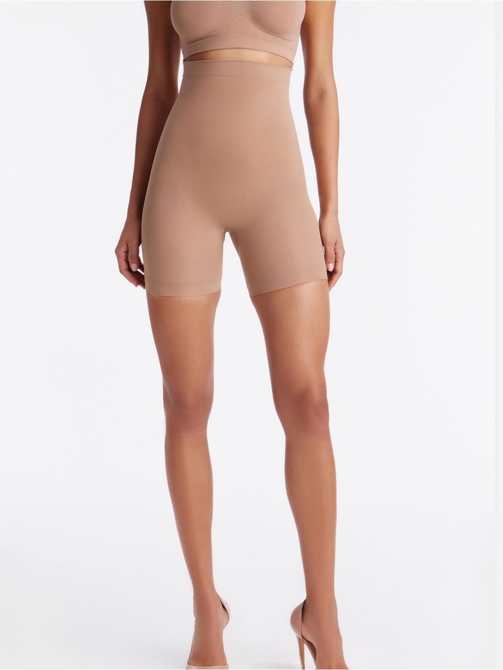 NWT: Fashion Nova Sculpt Seamless Strong Compression Thigh Shaper - Nude